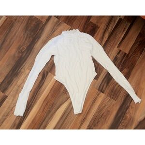 Love Moschino White Long Sleeve Bodysuit